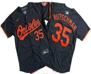 Men%27s Baltimore Orioles #35 Adley Rutschman Black Limited Jersey